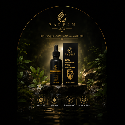 Zarban Beard Lightweight Serum — Softens, Strengthens & Promotes Healthy Growth (100% Herbal Formula)